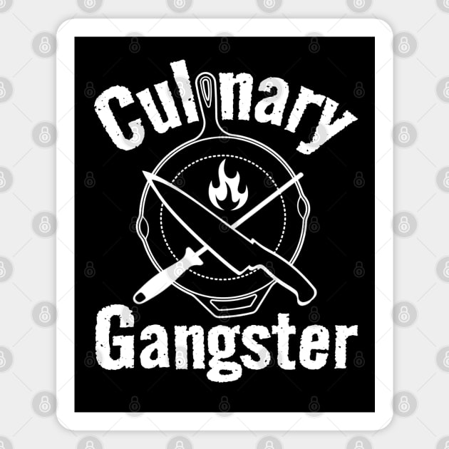 Culinary Gangster - Chef Knife & Flame Magnet by Duds4Fun